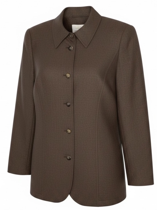 Escada Jackets & Blazers - Escada Margaretha Ley Dark Brown Virgin Wool Vintage Jacket Womens size 42